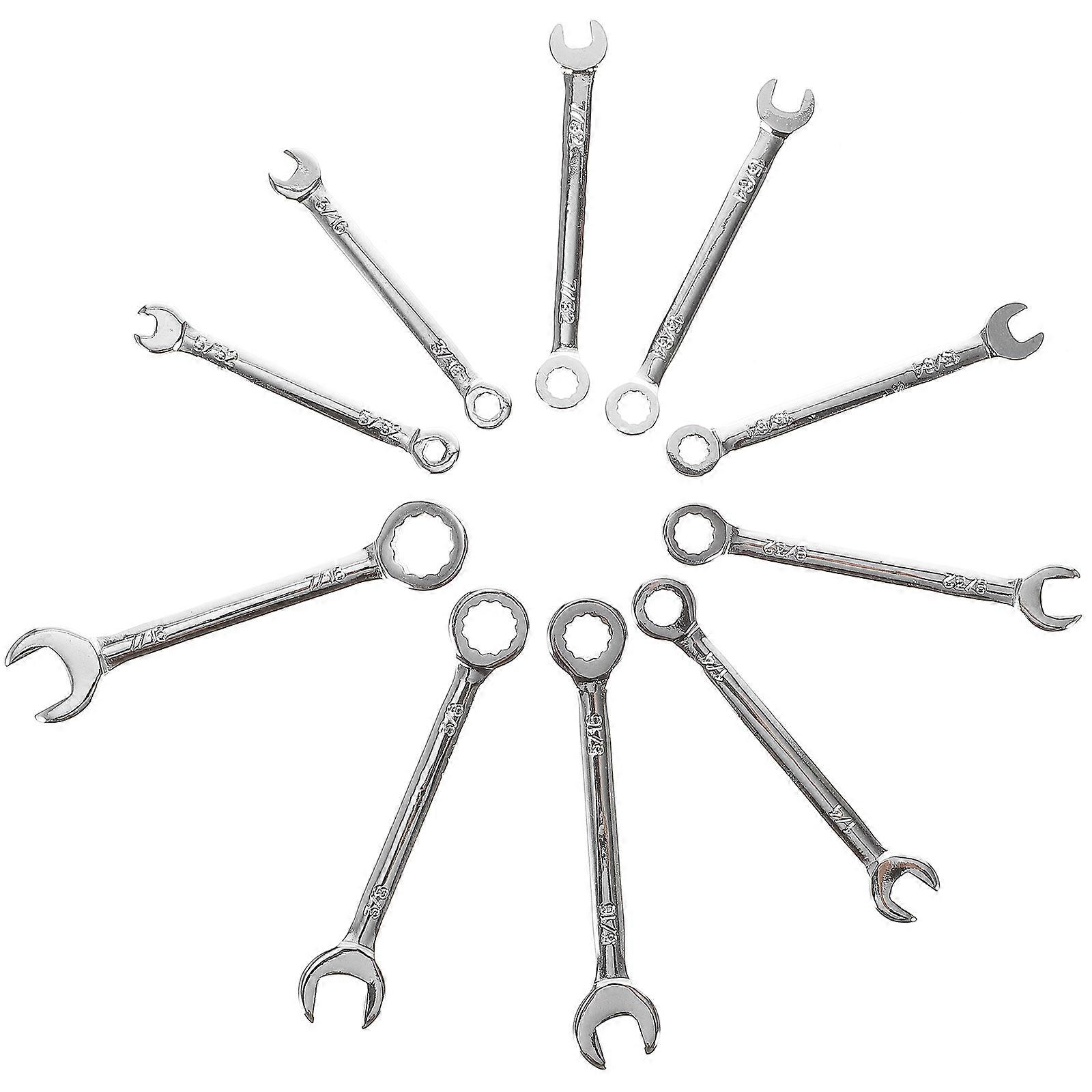 10pcs Mini Steel Wrench Set – Imperial & Metric Spanners for Home, Furniture, Electronics & Auto Repair – Sturdy Grip Tools for Maintenance & DIY