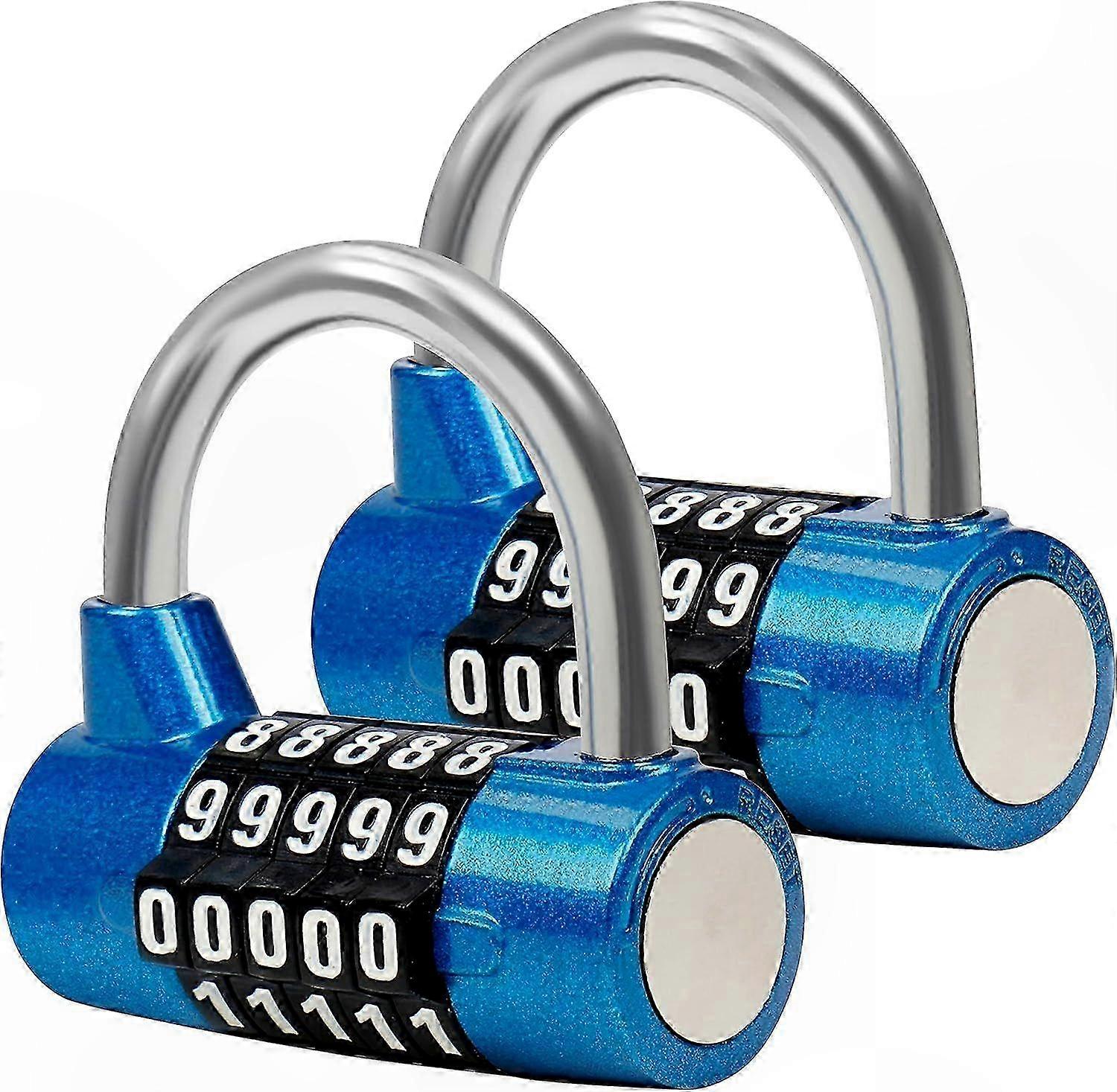 Resettable Waterproof Padlock, 5 Digit Code Lock, 6.5 x 2.5cm, Indoor/Outdoor Use, Gym Locker, Gate, Fence, Door Security