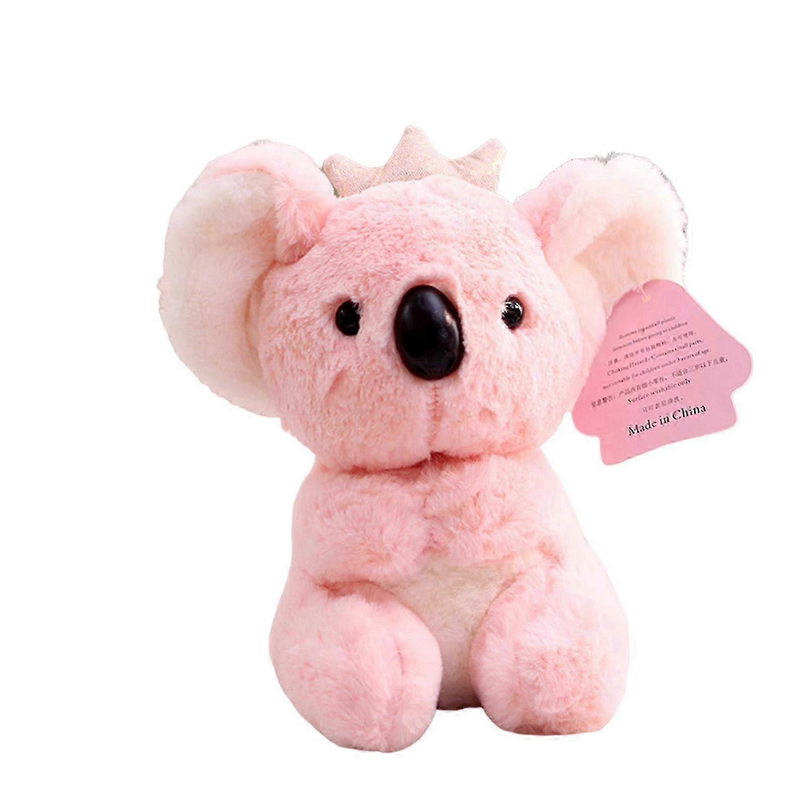 Plush Toy Fine Workmanship Comfortable Touch Vivid Expression Simulated Lovely Ornament PP Cotton Koala Wearing Crown Gift