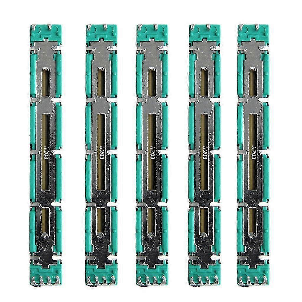 5PCS 75mm Mixer Fader A20K/B20K/B50K Double Straight Slide Potentiometer for Behringer Soundcrafts