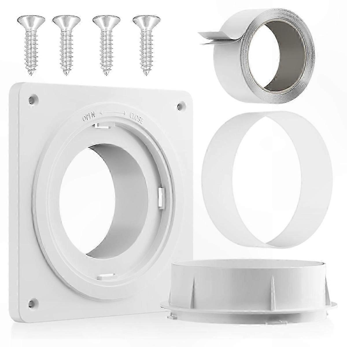 Twist Lock Dryer Vent Kit with Quick Connect Wall Plate Adapter for Easy Installation