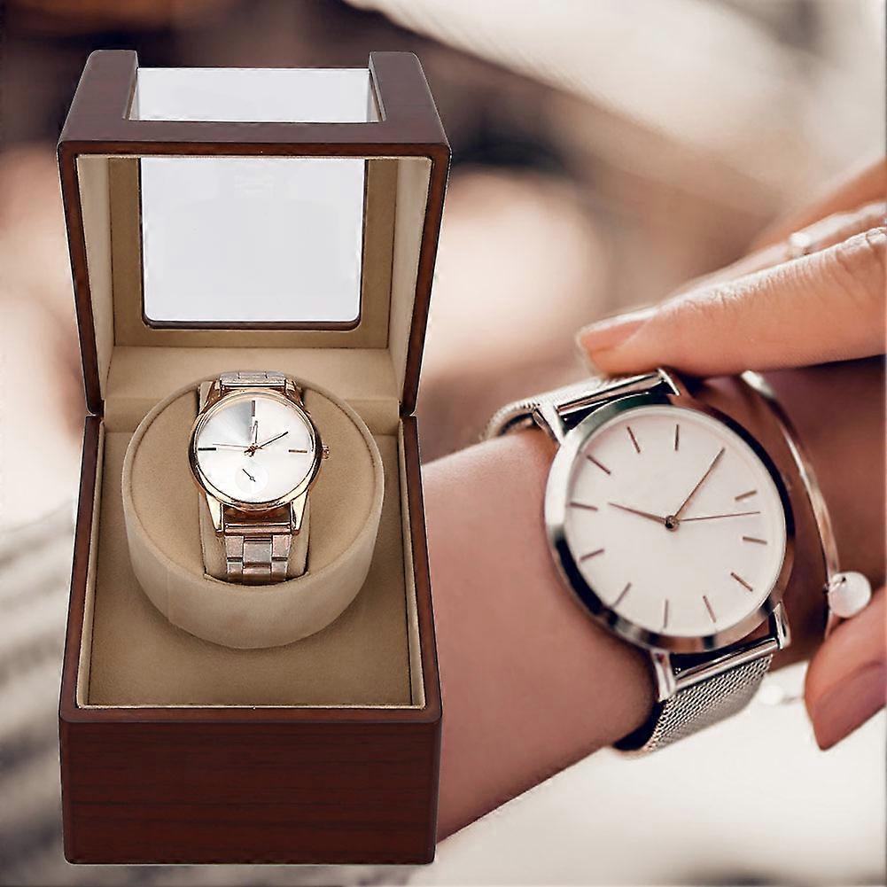 Automatic Watch Winder Box Quiet Motor MDF 12x12x16.5cm Storage