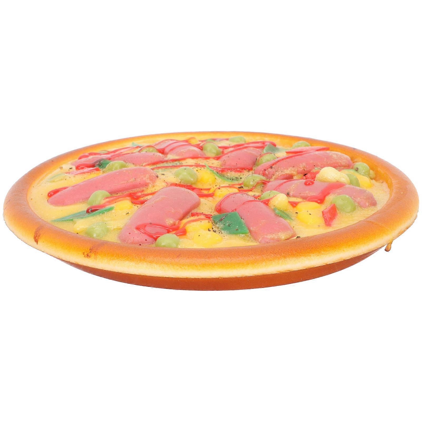 Simulated Pizza Toy Pizza Display Prop for Mall Decoration Made from Pvc Assorted Color 1Pcs