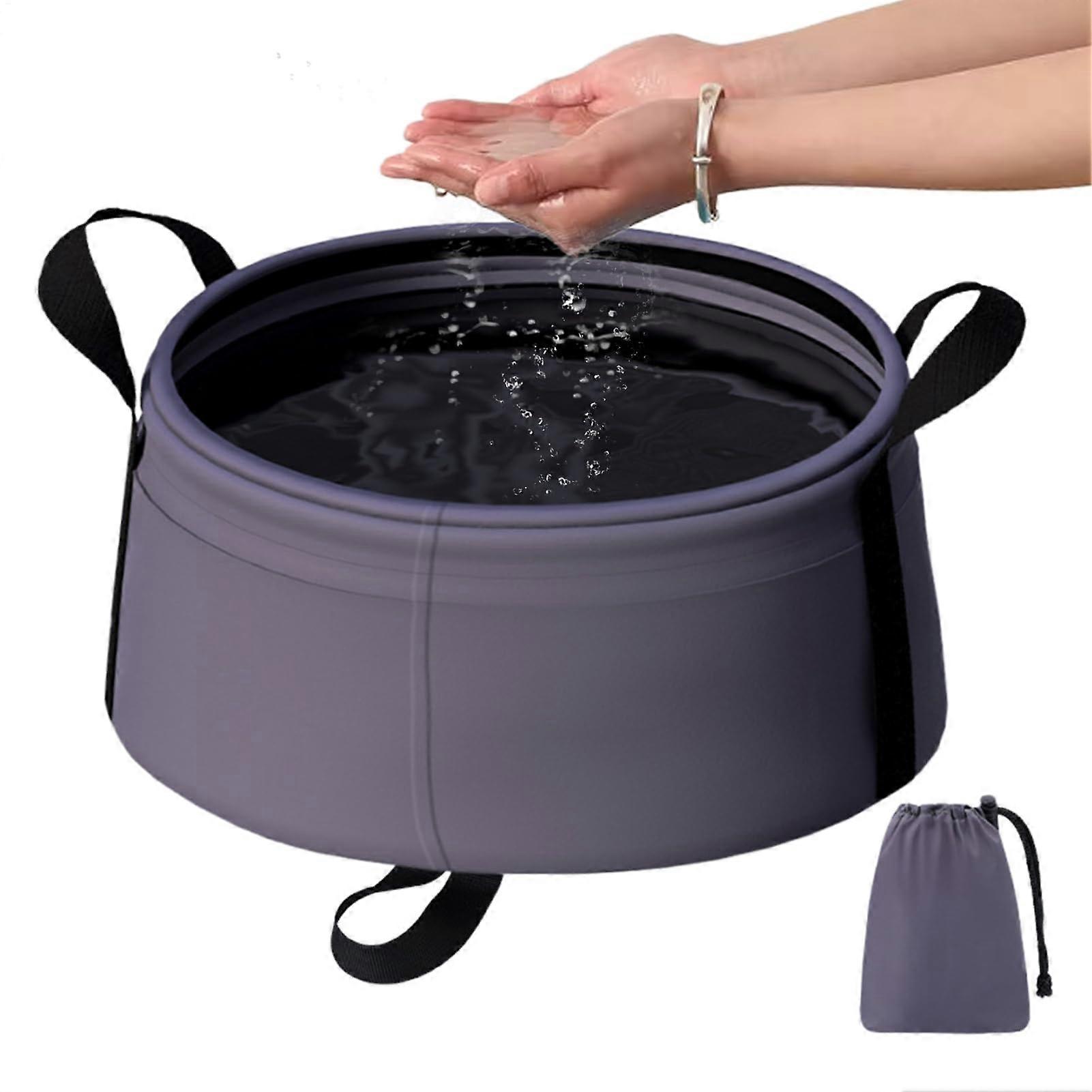 Foldable Bucket 8.5L Portable Folding Basin for Camping, Travel, Laundry