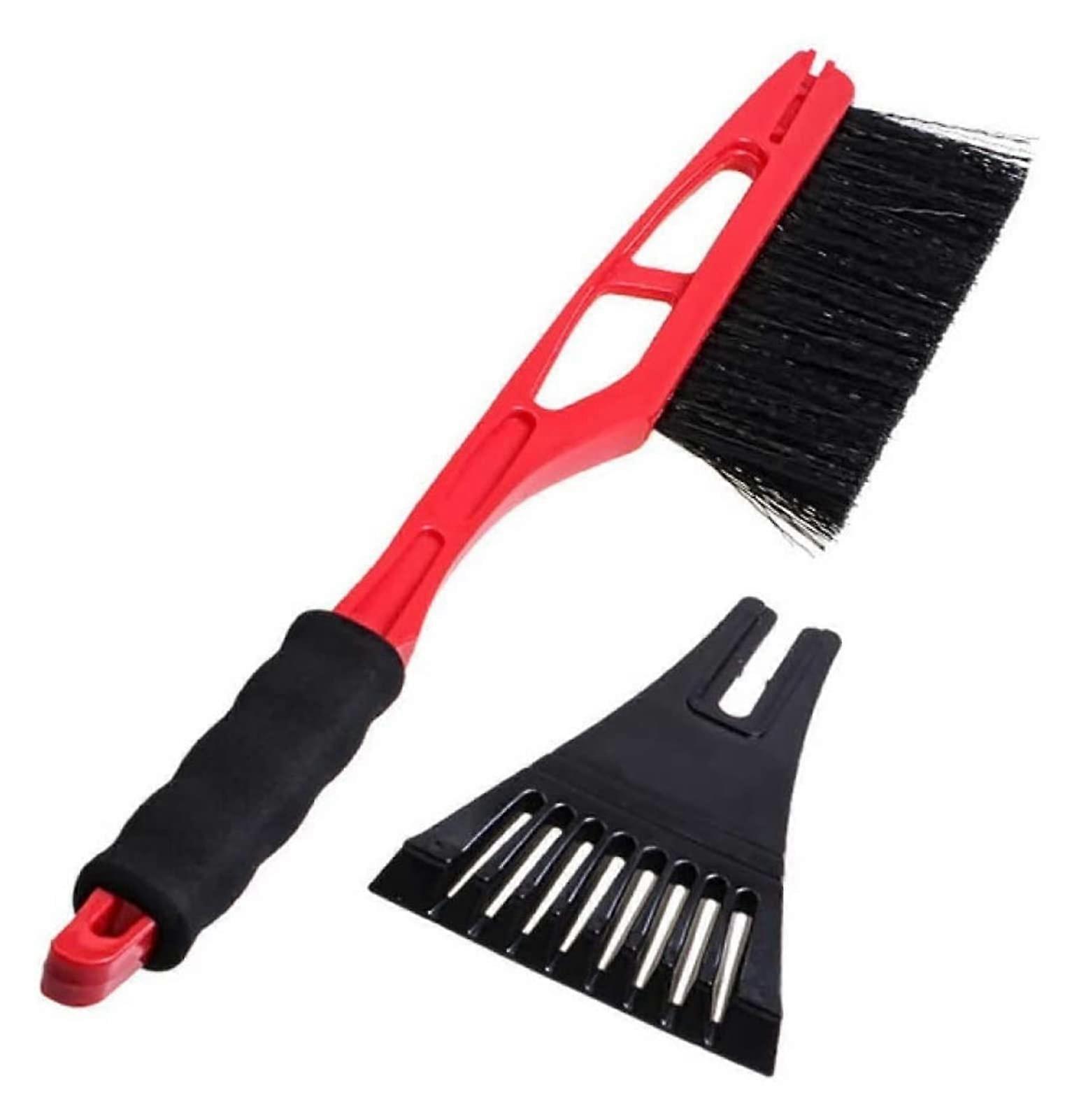2 In 1 Large Car Vehicle Winter Snow Ice Scraper Snow Brush Shovel Removal Brush Red All-In-One Car Snow Removal Tool