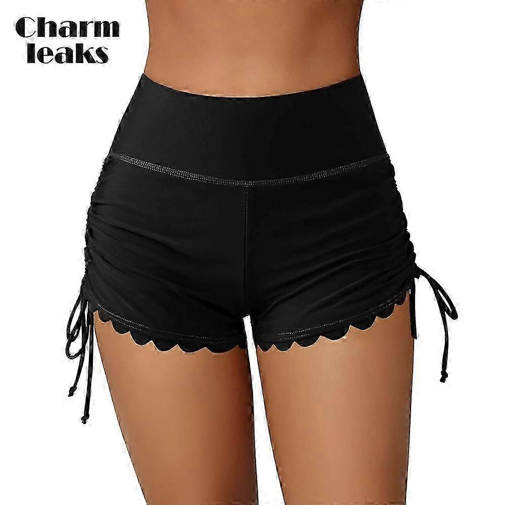 Women's High-Waisted Swim Trunks by Charmleaks - Perfect for Beach & Pool Activities