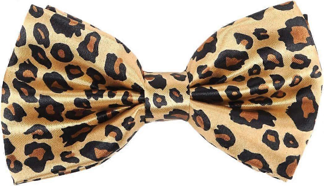 Homme Guépard Imprimé Léopard Polyester Pré-noué Couleur Jaune et Noir