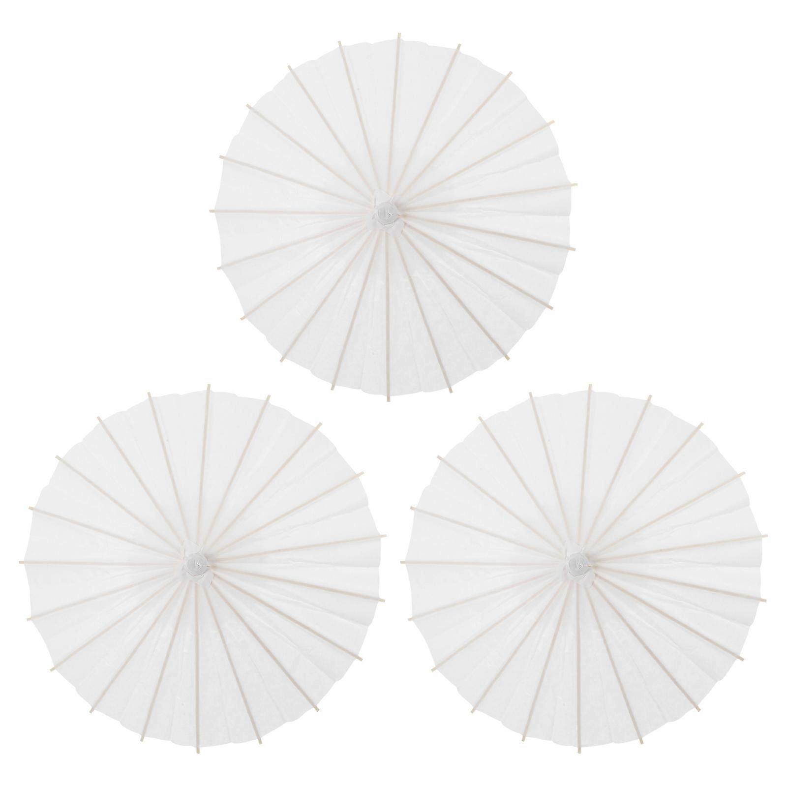 DIY Blank Paper Umbrella for Decor Versatile for Wedding Craft Ideal for Graffiti 3pcs