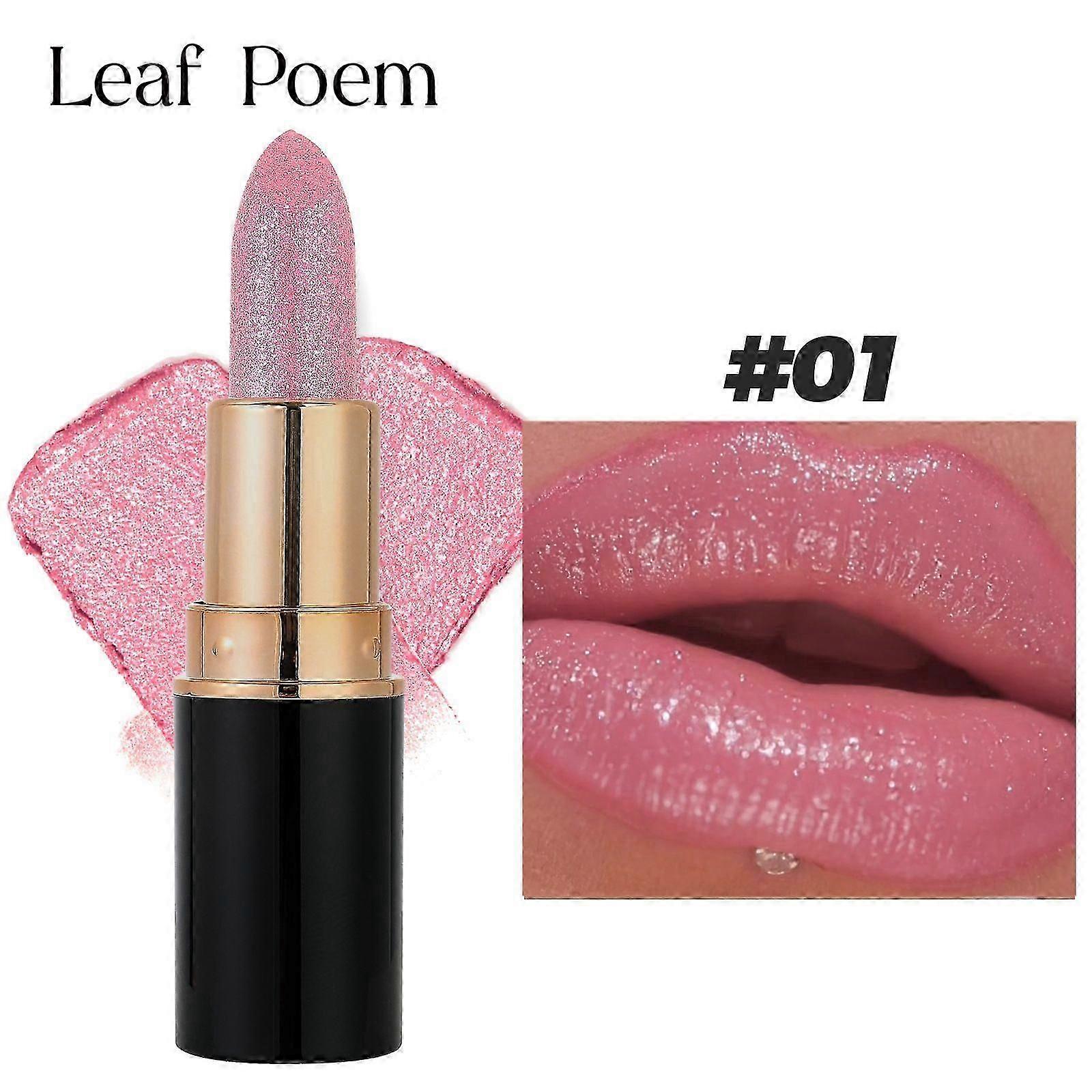 Diamond Glitter Lipstick, Glitter Lip Gloss, Diamond Lip Gloss Glitter Lipstick Waterproof & Long-Lasting with Sparkling Finish for Party & Daily