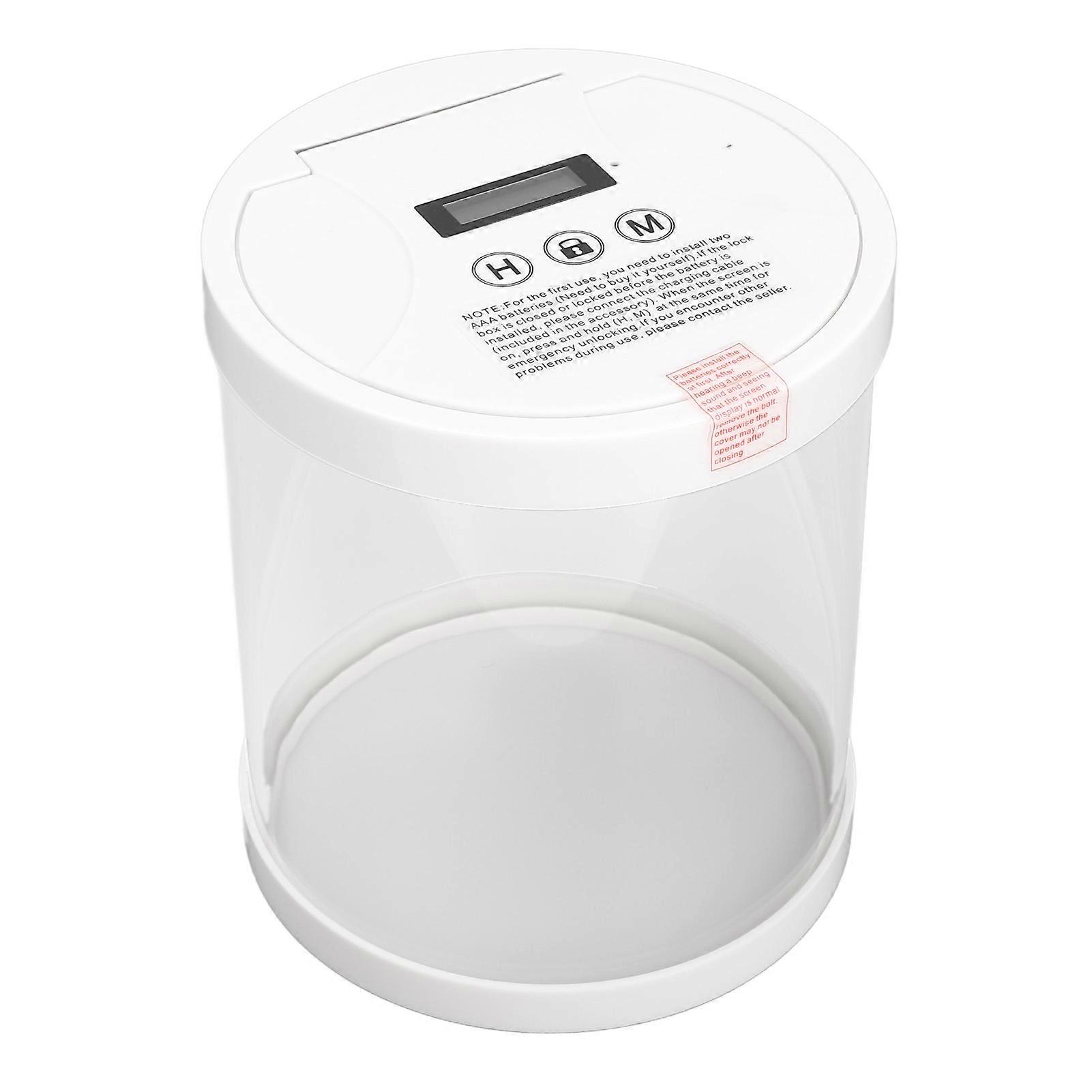 Smart LCD Time Locking Box 16.5x14.5x14.5cm ABS Storage Safe