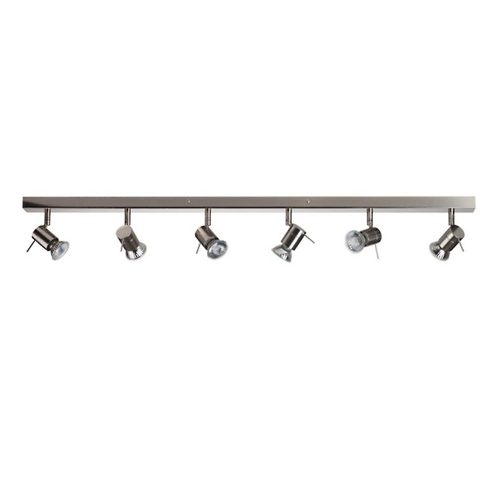 Penna 6 Light Spotlight Bar Matt Nickel