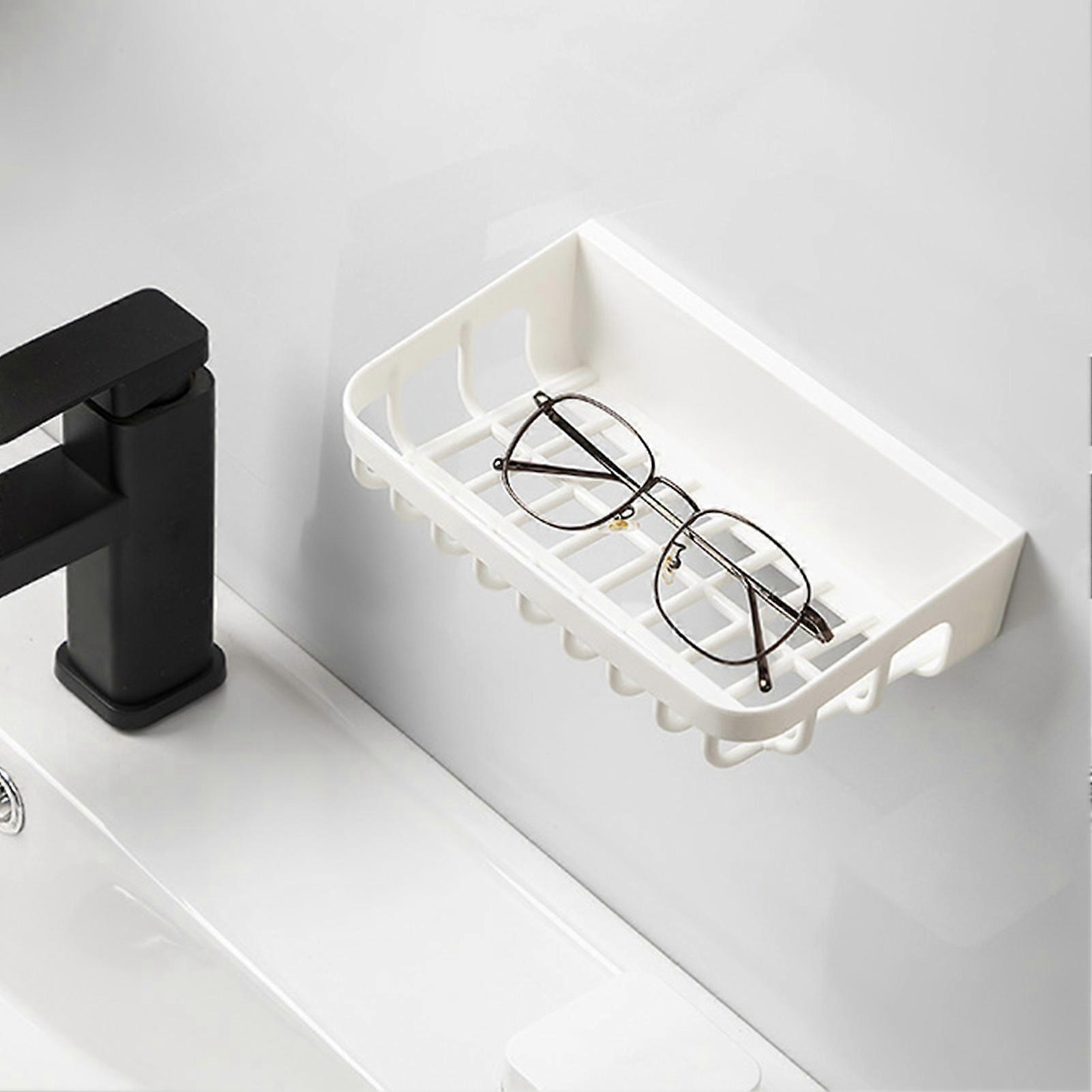 Bathroom Hanging Basket Organizer Plastic Wall Mount, Compact Storage