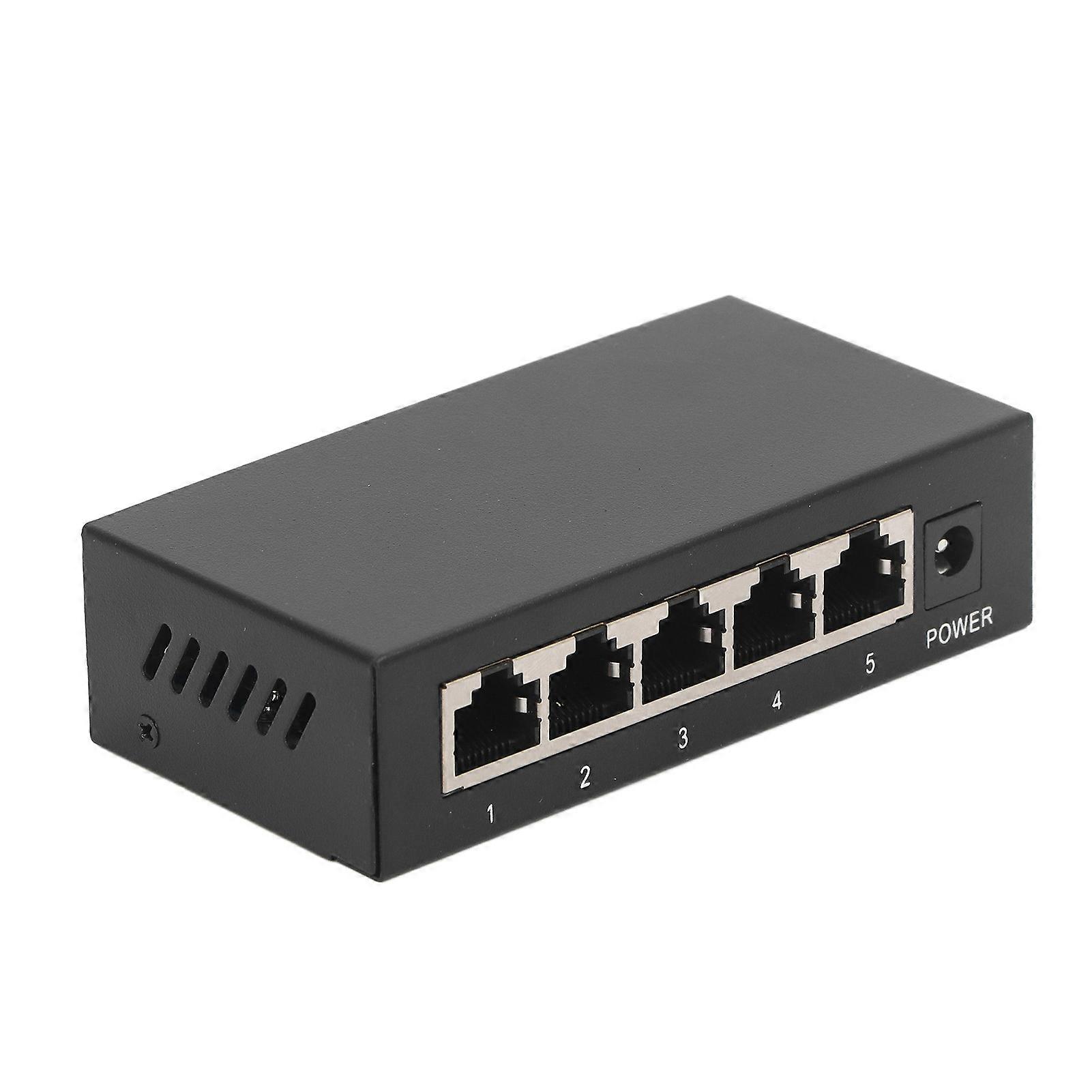 5 Port Gigabit Ethernet Network Switch 10/100/1000Mbps Metal Shell