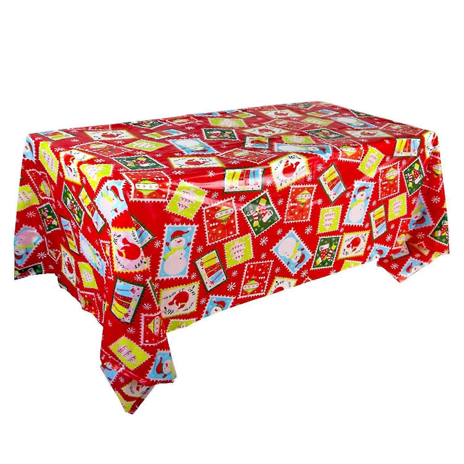 Attractive Table Cloth Add Atmospheres Plastic Christmas Element Tablecover Tablecloth for Festival