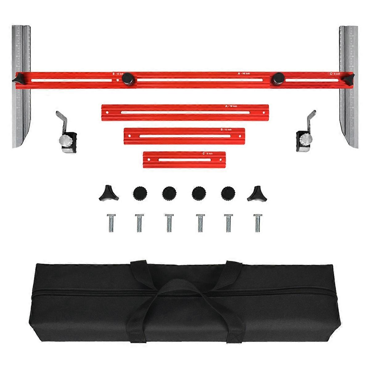 Stair Tread Template Tool Professional Shelf Scribe Tool Stair Measuring Tool Jig for Risers Wall Partitions