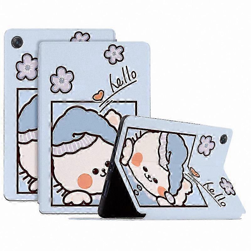 Cartoon Printed PU Leather Case for 10.36 Tablet, Stand Function, Scratch-Proof, Auto Wake/Sleep Feature