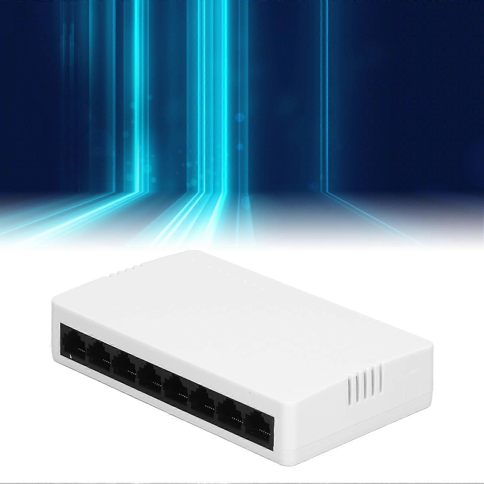 8 Port Ethernet Net Switch High Speed Stability Silent Operation Plug and Play Ethernet Switch  100‑240V