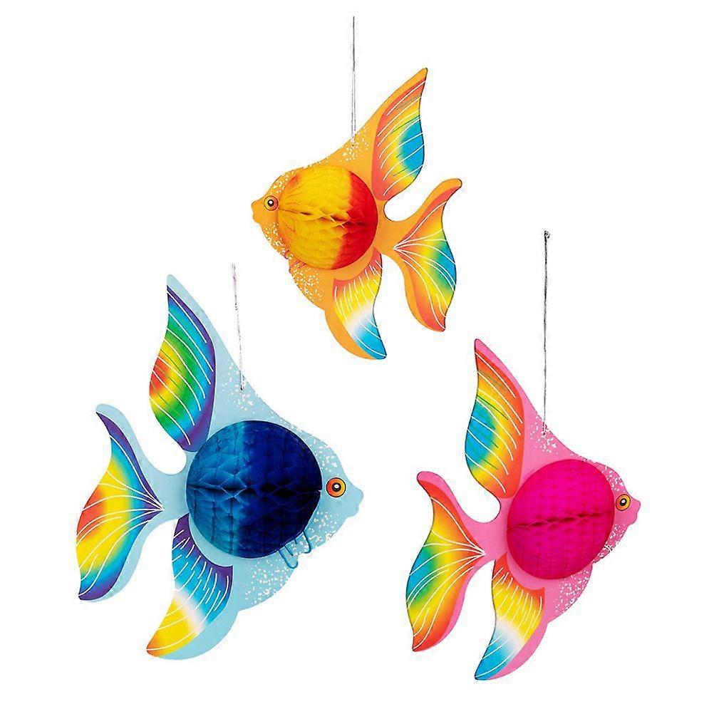 3pcs 열대 꿀집 생선지 장식 크리 에이 티브 파티 교수형 장식