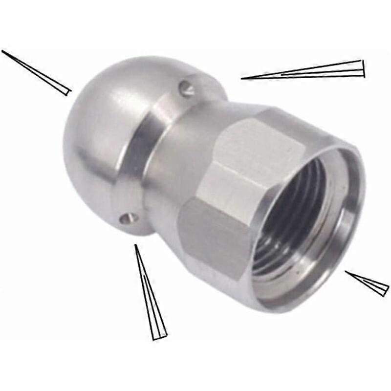 High Pressure Water and Sewer Cleaning Nozzle 3/8 Inner Thread Front One Back