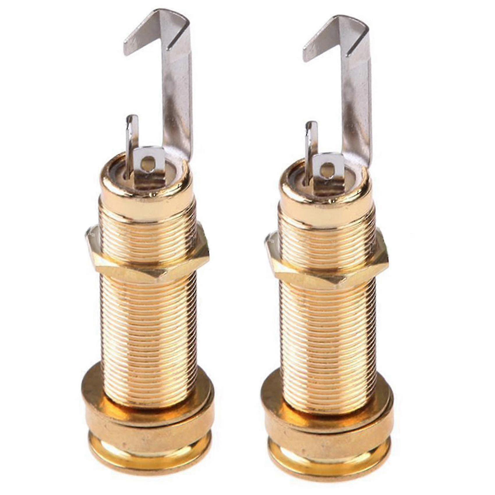 2PCS 1/4 tums Mono Stereo Barrel Jack Connector för elgitarrbas