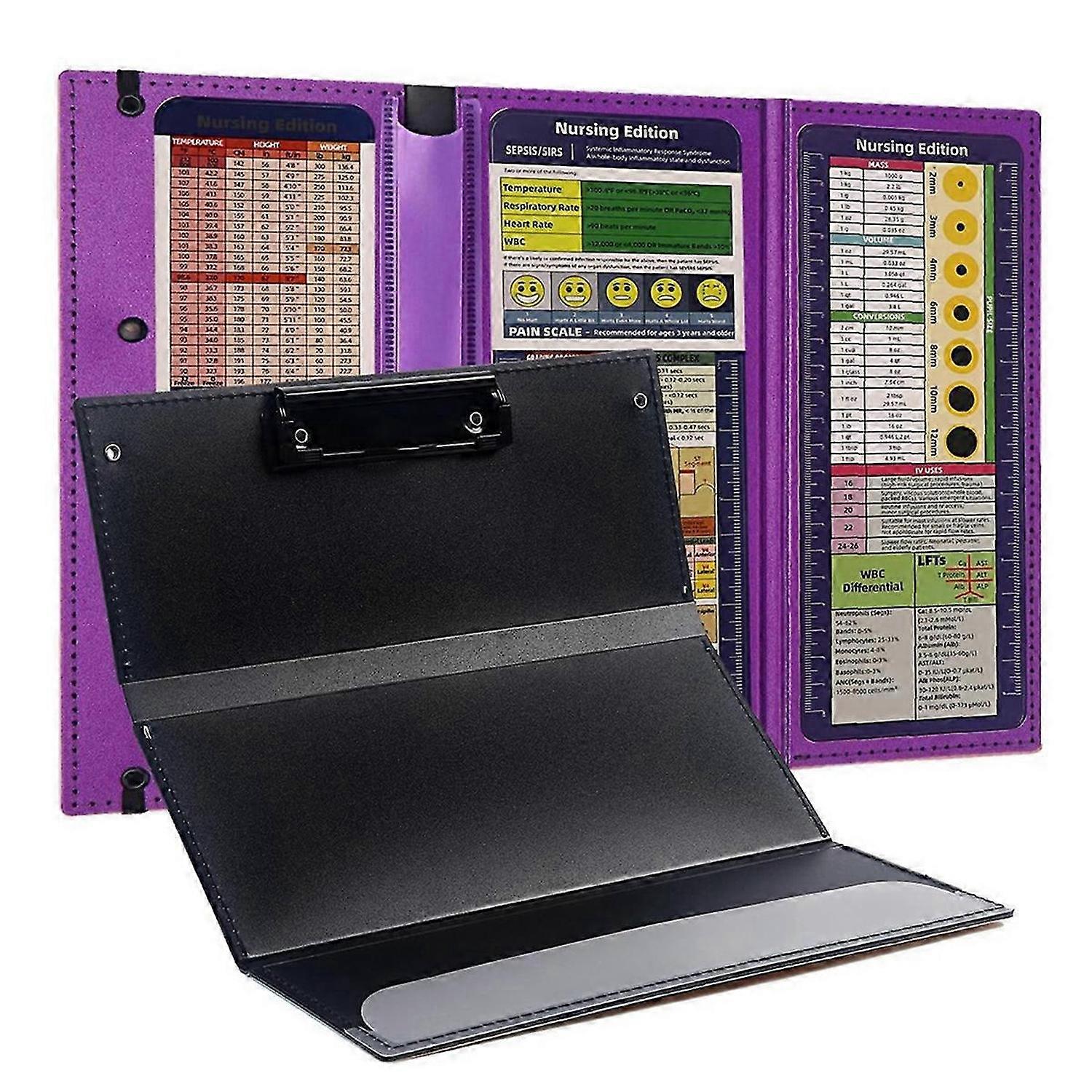 Nursing Clipboard Foldable, 3 Layers Nurse Clipboard,