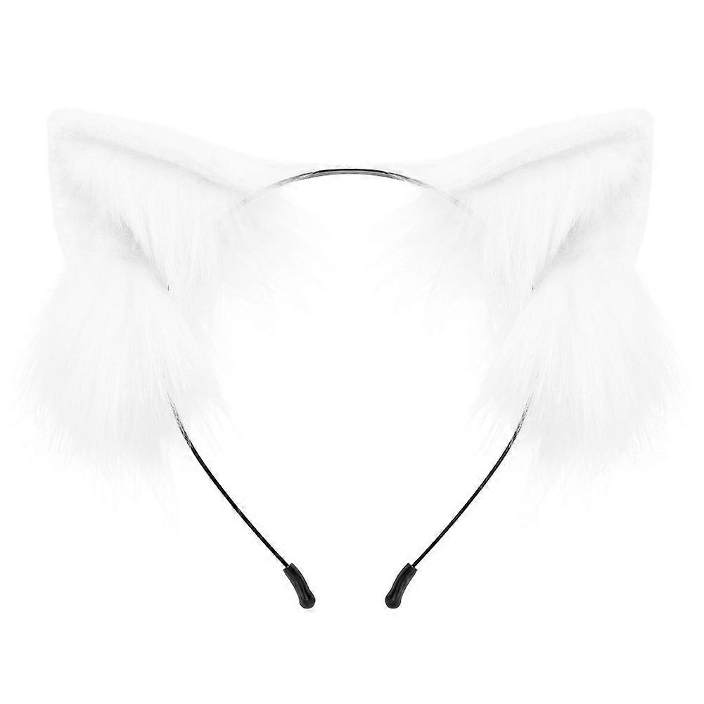 Second dimension plush cat ears cos fox ears headband handmade simulation animal ears hair accessories cute Lolita accessories