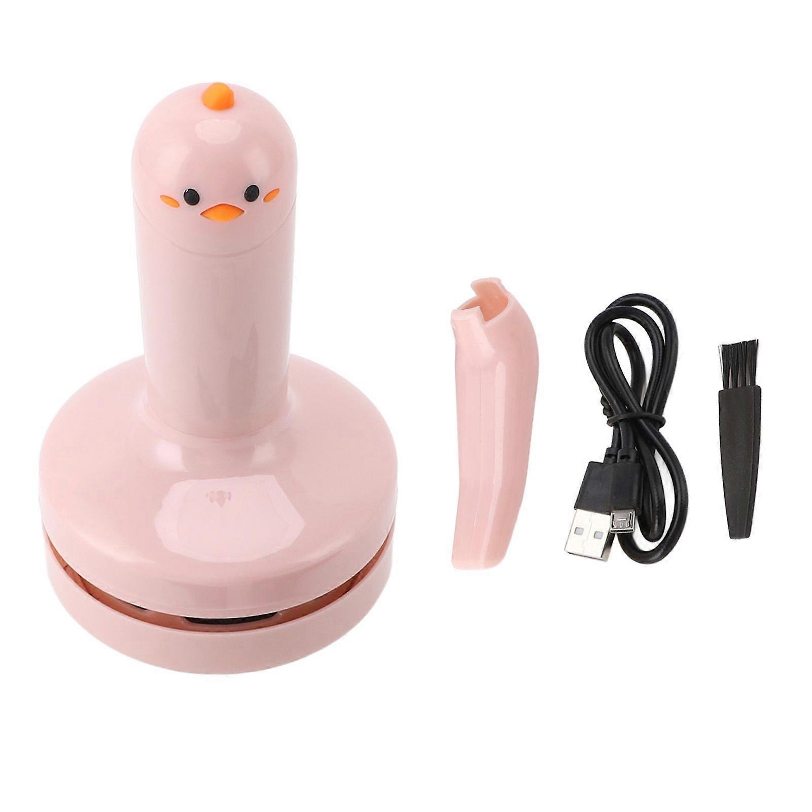 Portable Desktop Vacuum Cleaner Chick Shape Rechargeable Lovely Powerful Filtration System Handheld Table Dust Cleaner Pink