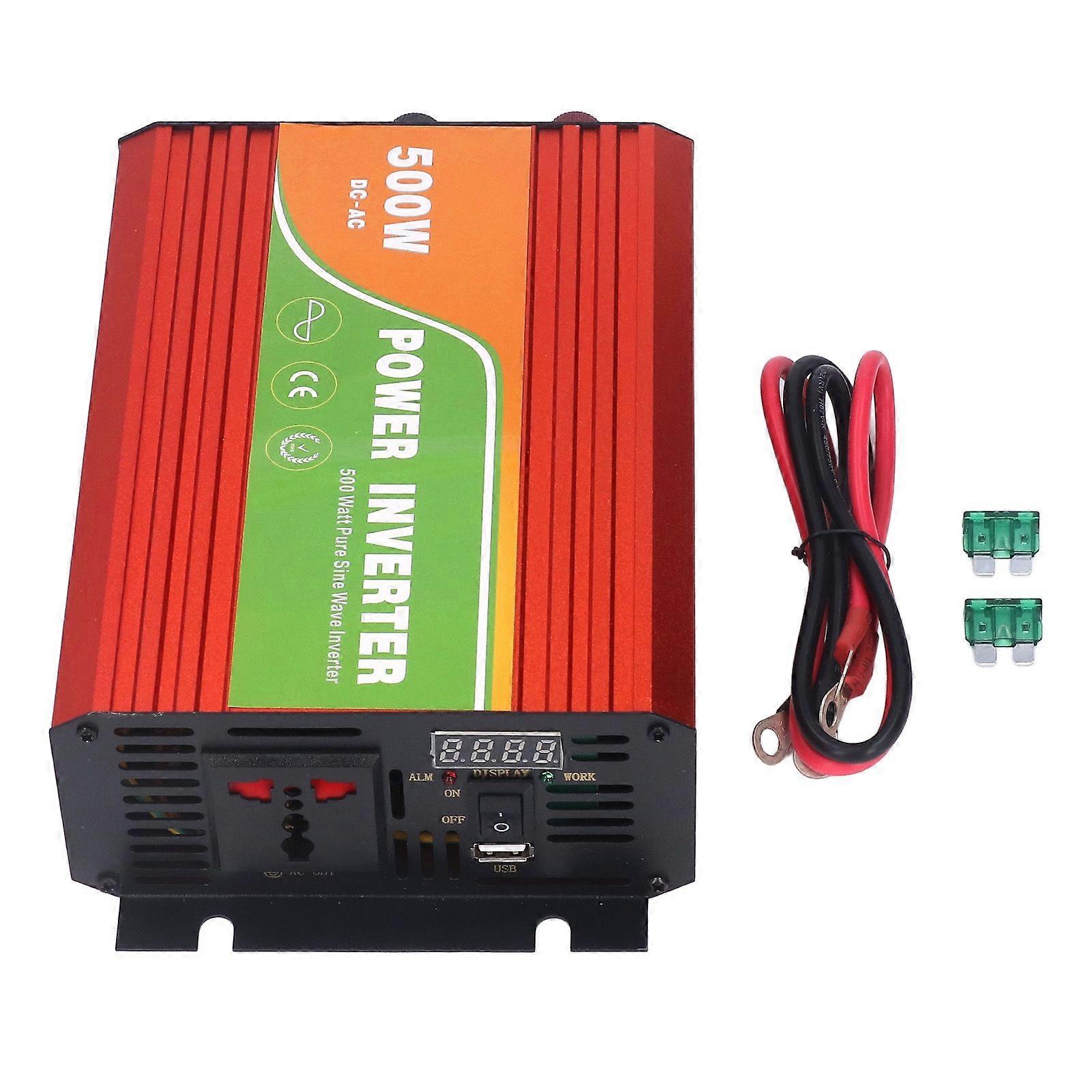 500W Pure Sine Wave Inverter High Frequency Solar Inverter Power Converter Output 220V