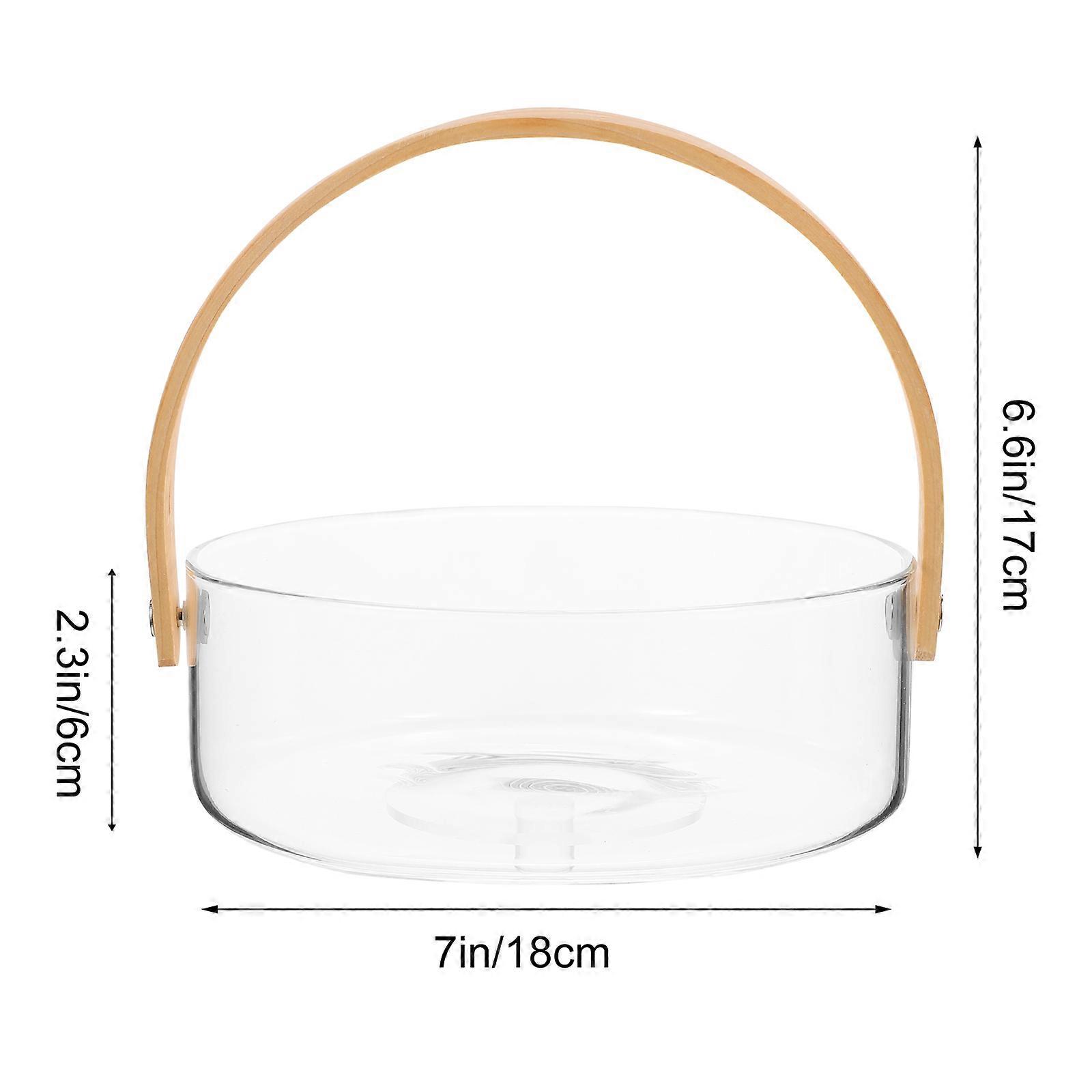 Glass Storage Basket for Storage Use 1Pcs Stylish Glass Ice Bucket Container