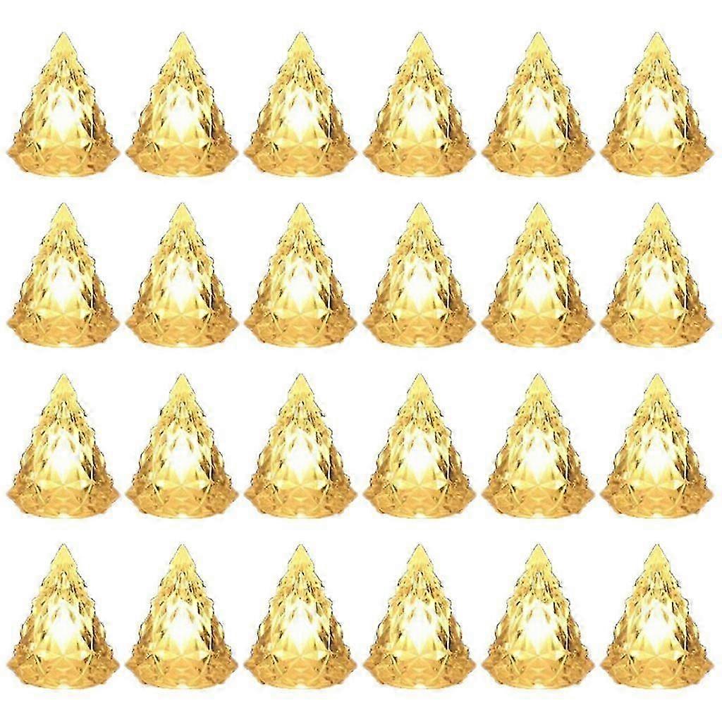 24PCS Crystal Christmas Trees LED Party Decor Lights for Holiday Celebrations