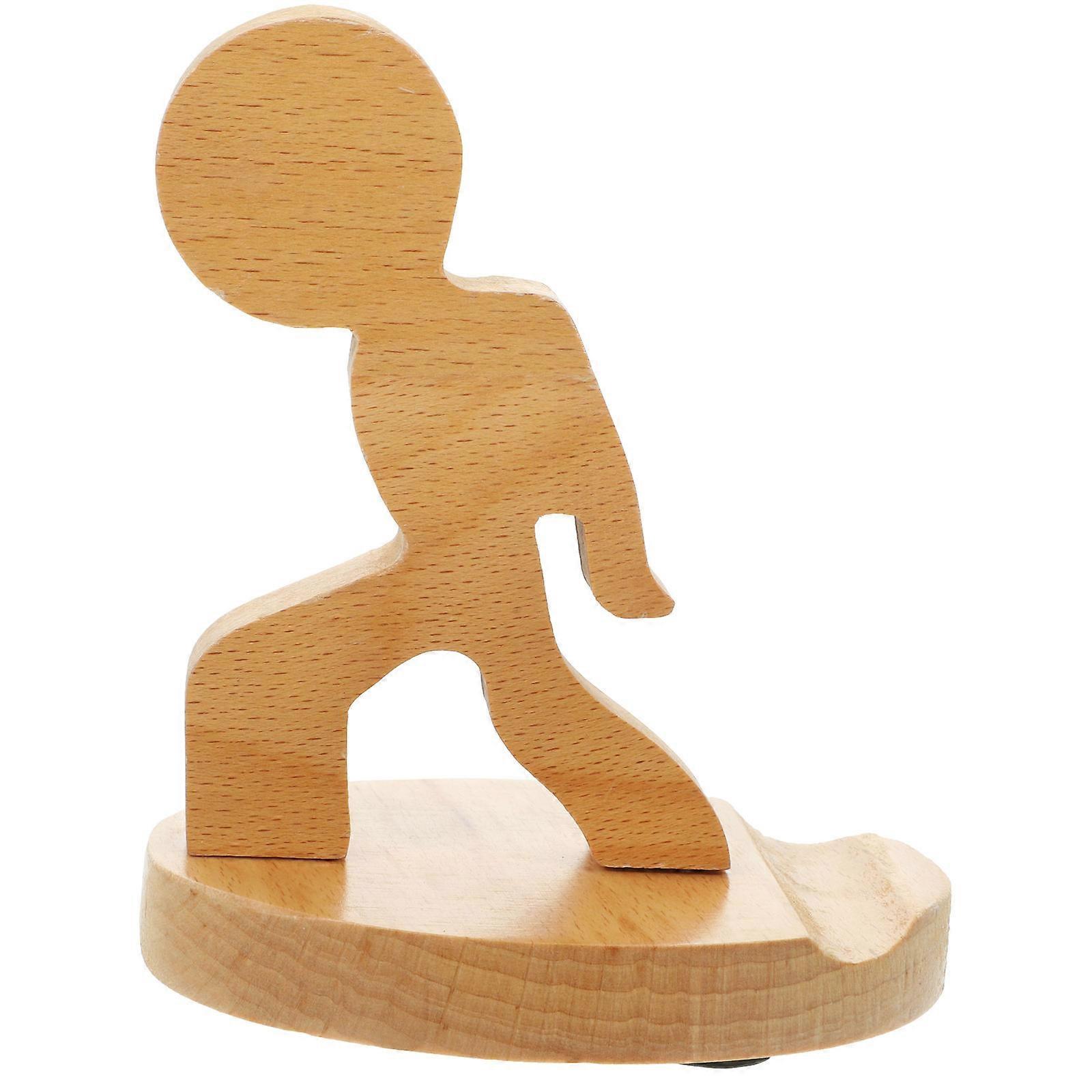 Wood Phone Stand Desktop Holder for Home Use 3Pcs Wooden Cellphone Holder