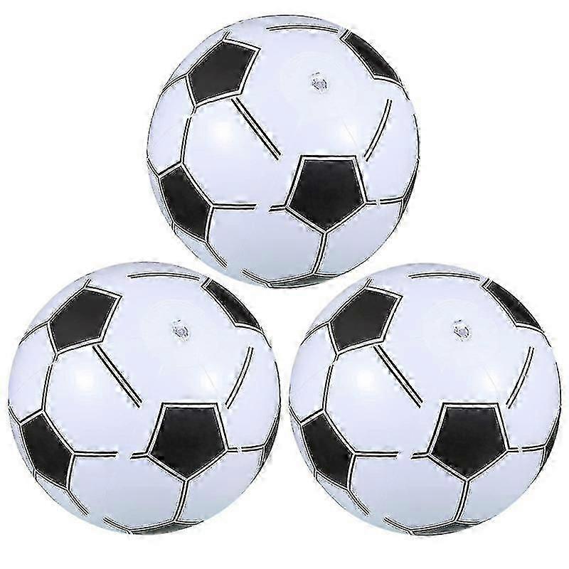 Inflatable Football Blow Up Ball With Football Soccer Design For Beach, Garden, Or Pool Black And White Pack Of 6