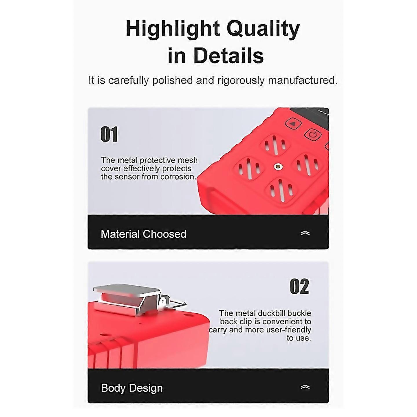 For Dr850 Portable Multi Gas Detector Ip65 Waterproof Gas Leak Meter