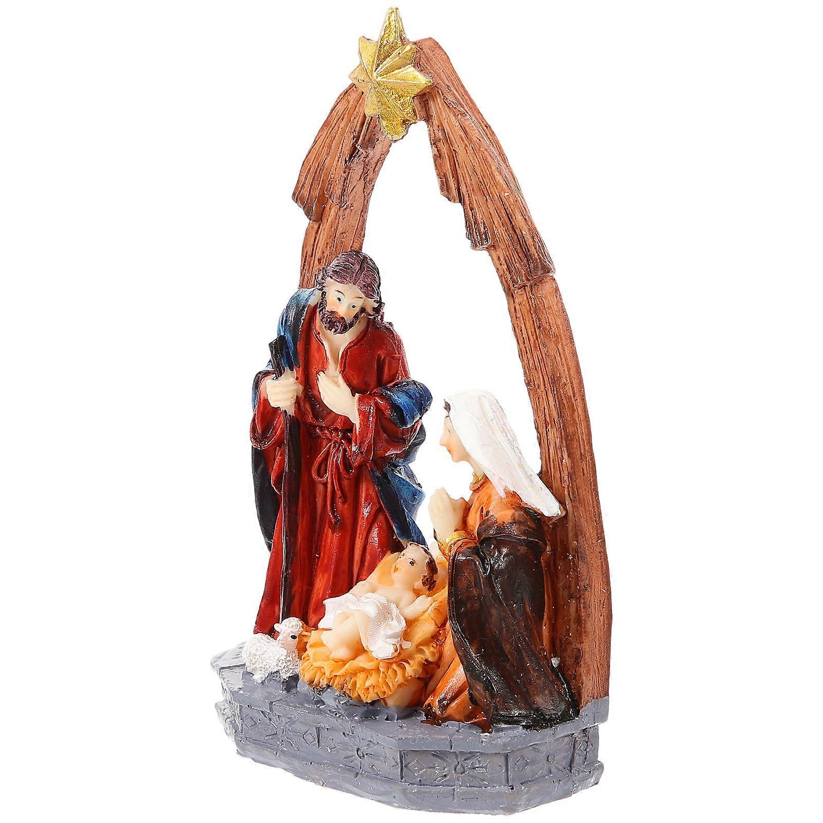 Christmas Nativity Scene Decorative Statue For Families Glow In The Dark 1Pack