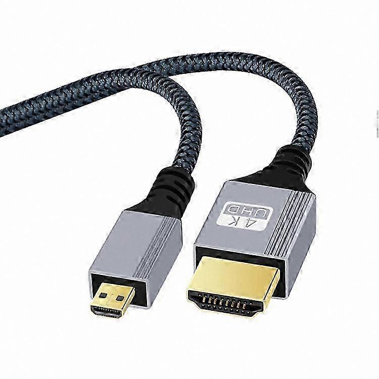 4K HDMI to Micro HDMI Cable, 5m Gold-Plated Connection Cord for High-Speed Data Transfer and Superior Video Quality
