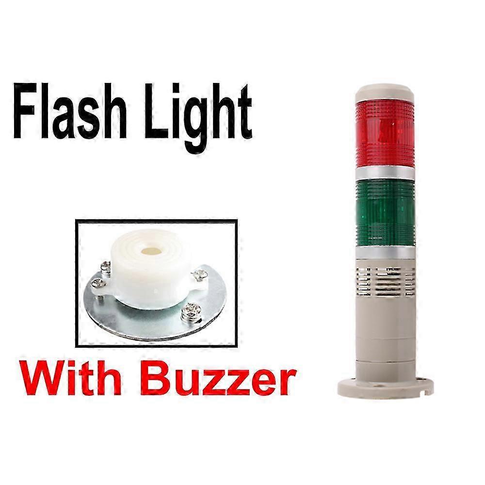 DC12V/24V Industrial Multilayer Warning Signal Tower Stack Lamp Steady Flash light Alarm caution machinery Buzzer/NO AC110V/220V 2025