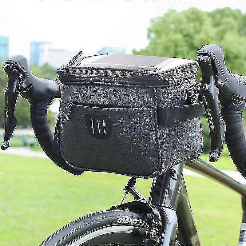 5L Waterproof Handlebar Bag with Touchscreen Function, Universal Front Basket for Smartphones