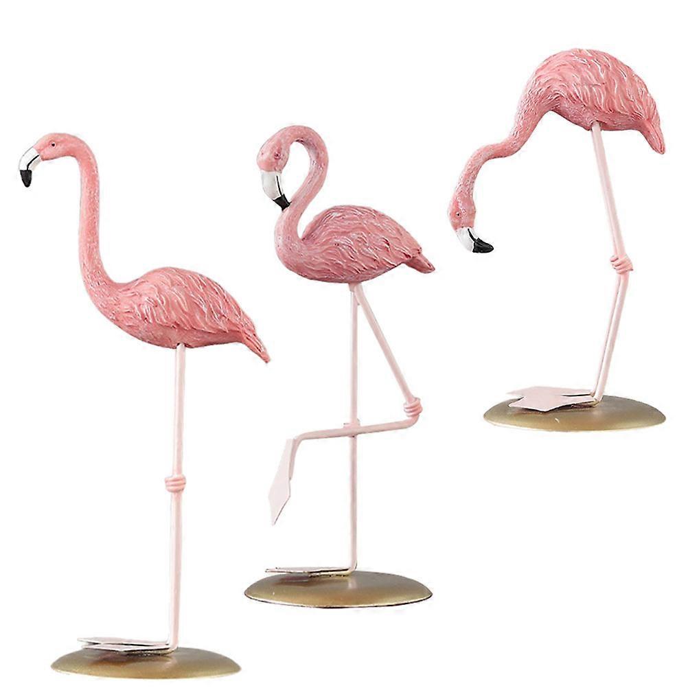 Resin Flamingo Decoration Flamingo Statue Set Including 15Pcs for Indoor Use
