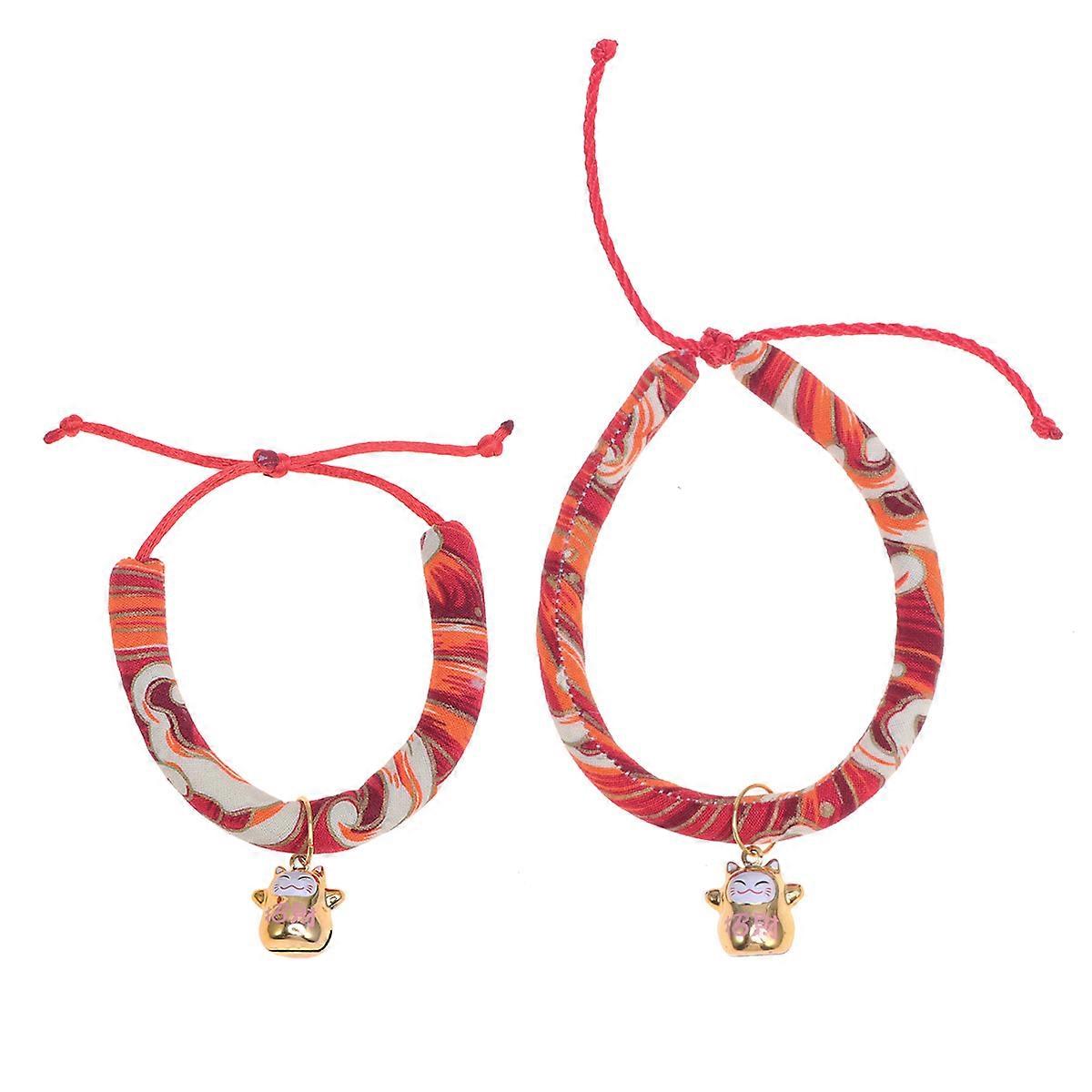 Japanese Style Cat Collar Pet Collar for Pets Featuring Red