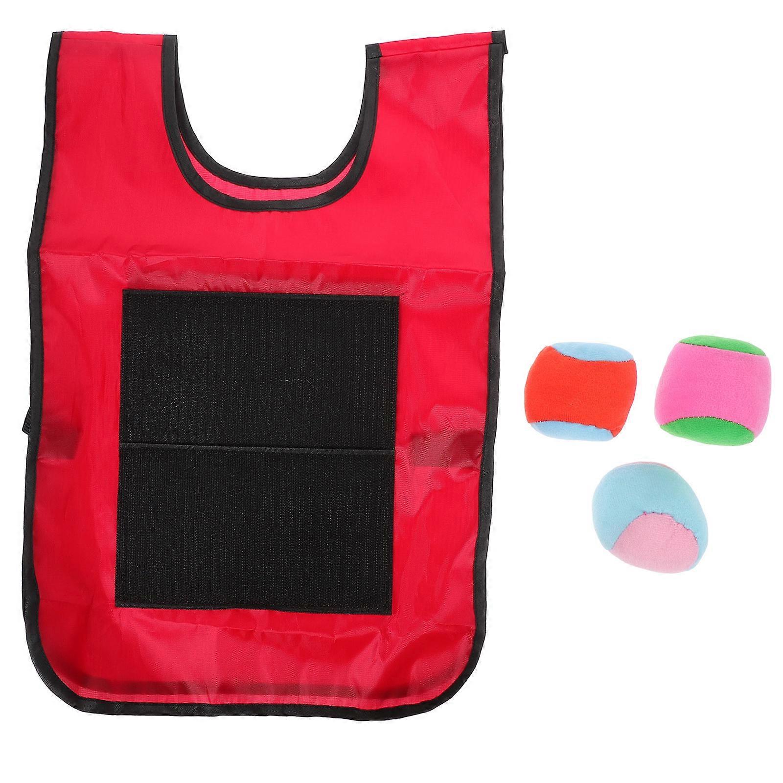 Sticky Ball Viscous Vest for Kids with 3 Balls Assorted