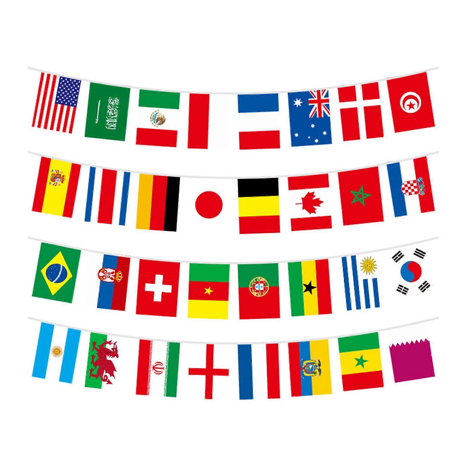 Countries String Flag Country Banner for Party Decor 4Sets Hanging Flag Banners