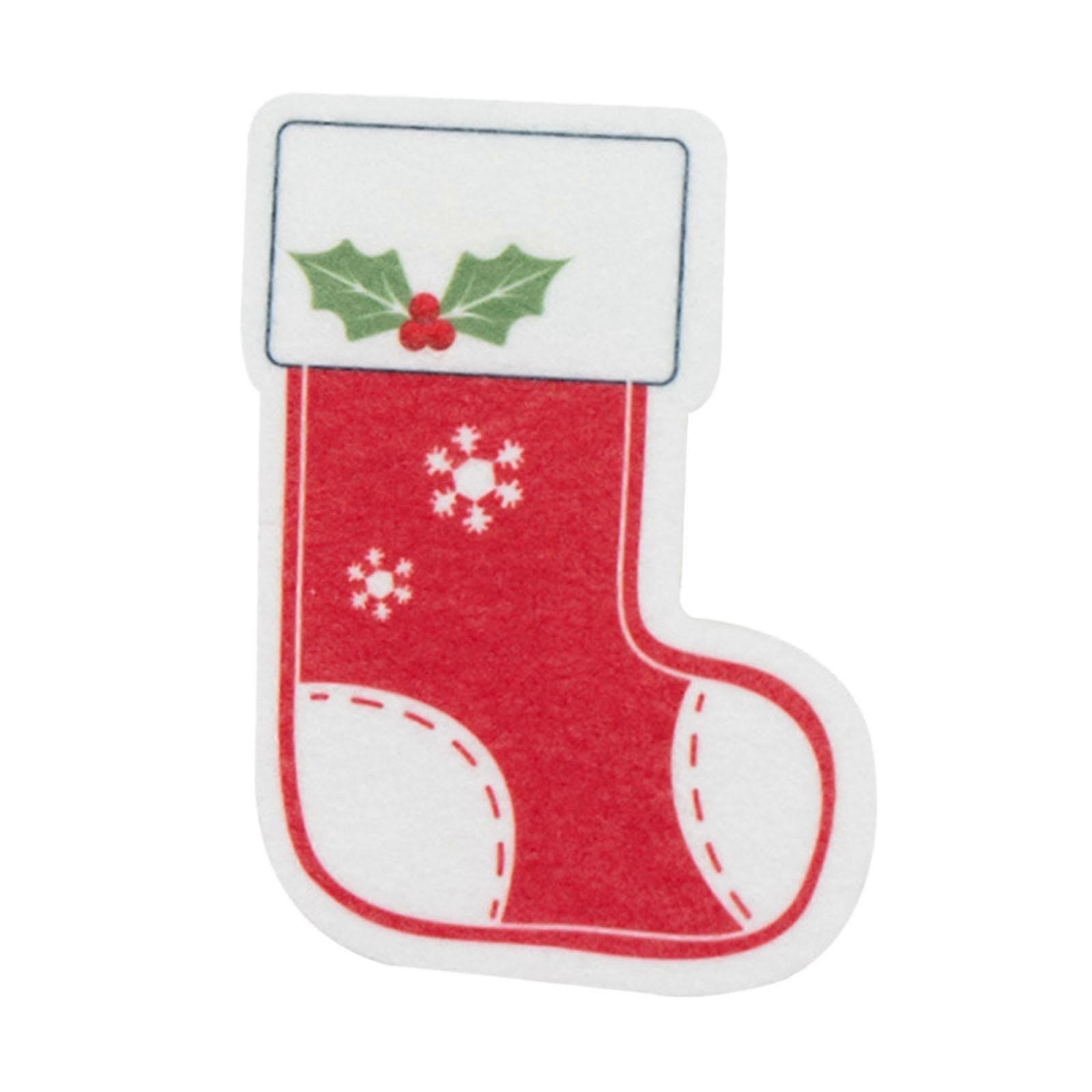 Print Dishcloth Christmas NonScratch Cotton Dishwashing Cloth For NonStick Pots Multiuse Scrubbing Sponge Stocking