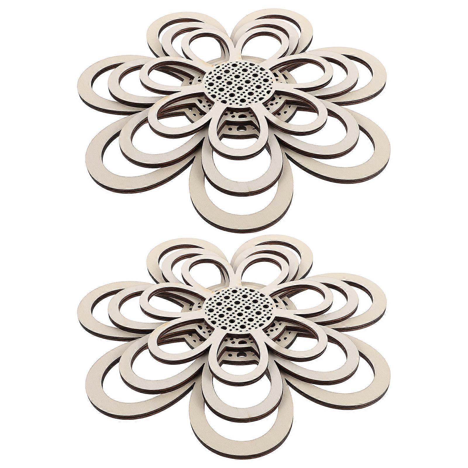12Pcs Wooden Daisy Wall Decor For Nursery Bathroom Decoration With Quality Natural Ambiance Suitable For Various Sizes