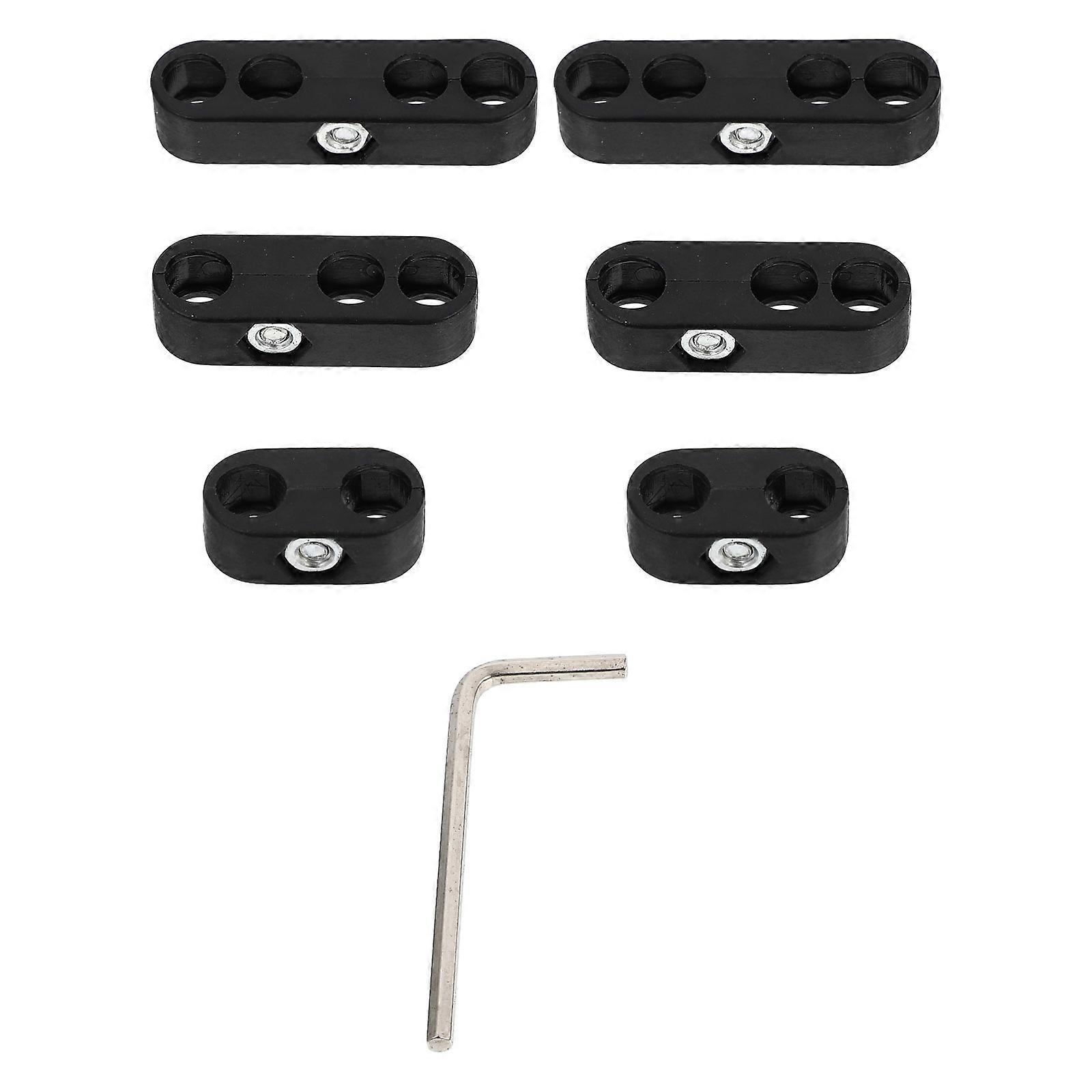 Spark Plug Wire Separators Looms Heat Protection Clamp Set Black Rectangular For Car Owners 1Set