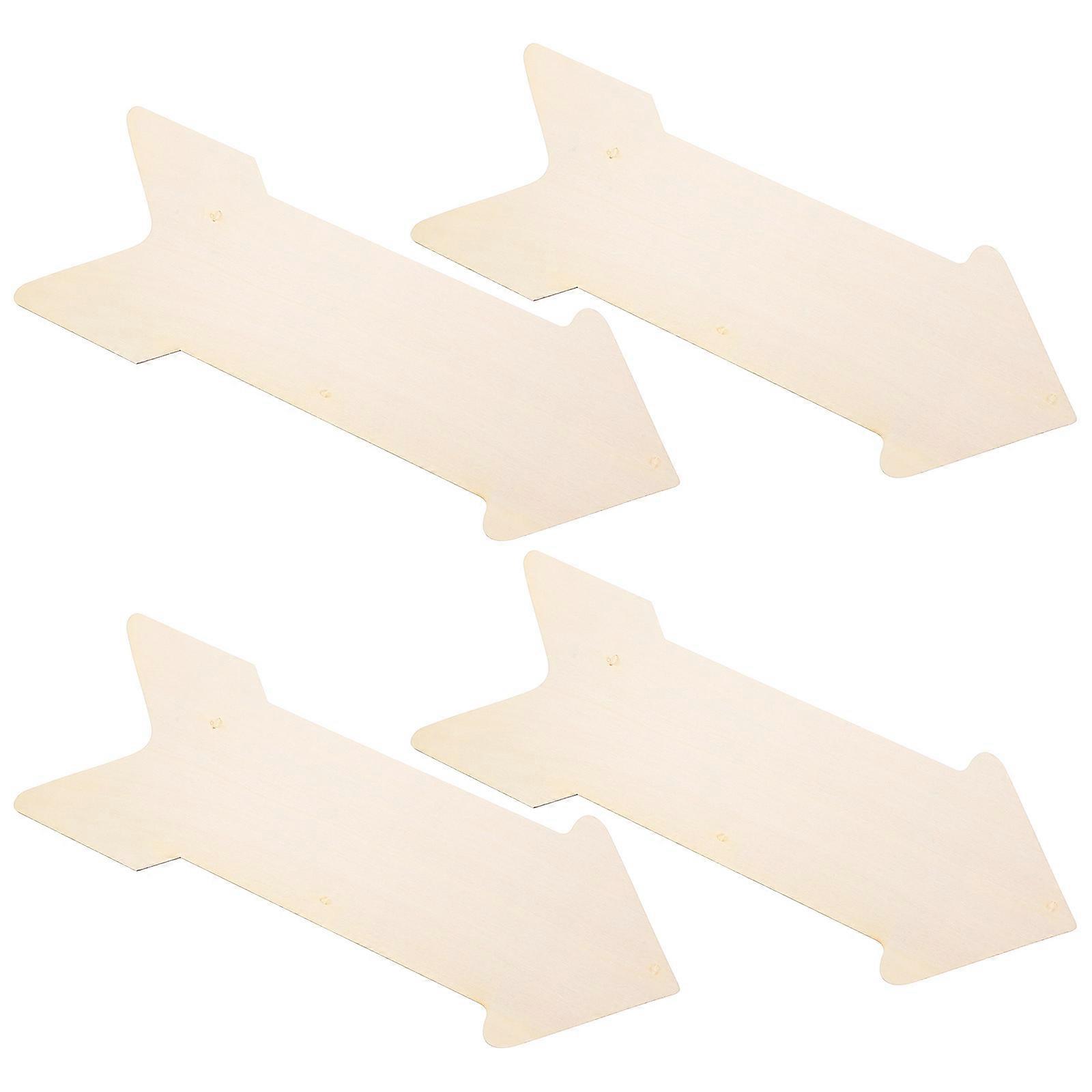 Unfinished Wooden Arrow Cutouts 16 Pcs For Craft Enthusiasts 15.72X5.89X0.08in Natural Wood Color For DIY Projects