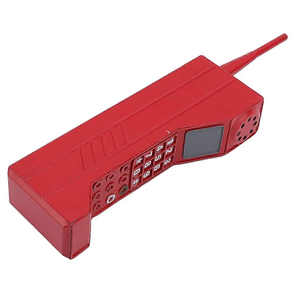 Scene Decor 2Pcs Iron Phone Model Photo Prop For Window Display And Graduation Themed Parties Featuring Retro Design