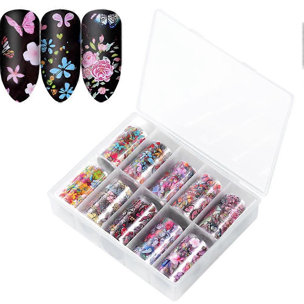 Sky Pattern Nail Art Stickers 10 Pcs Ideal for Women and Girls DIY Manicure in Assorted Color