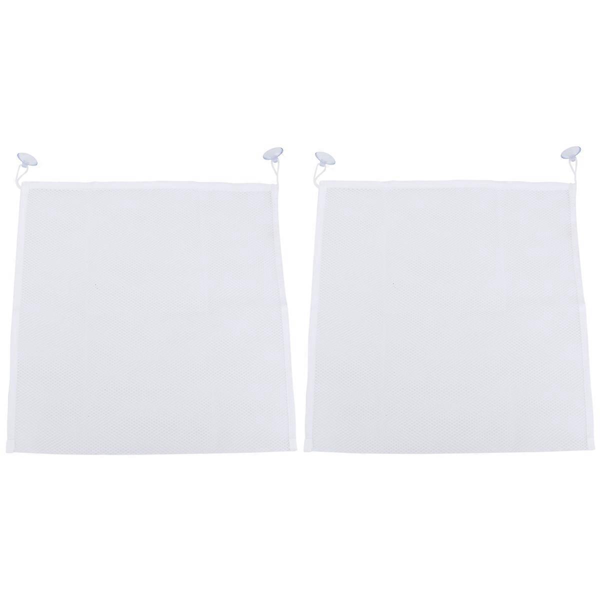 Bathroom Storage Mesh Bag for Hanging Toy Holder 6Pcs White Bundle