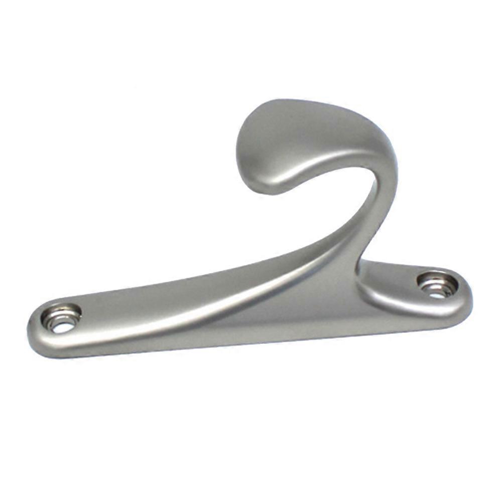 Home Hooks Metal Hooks for Bathroom Use 2Pcs Alloy Silver Wall Hangers