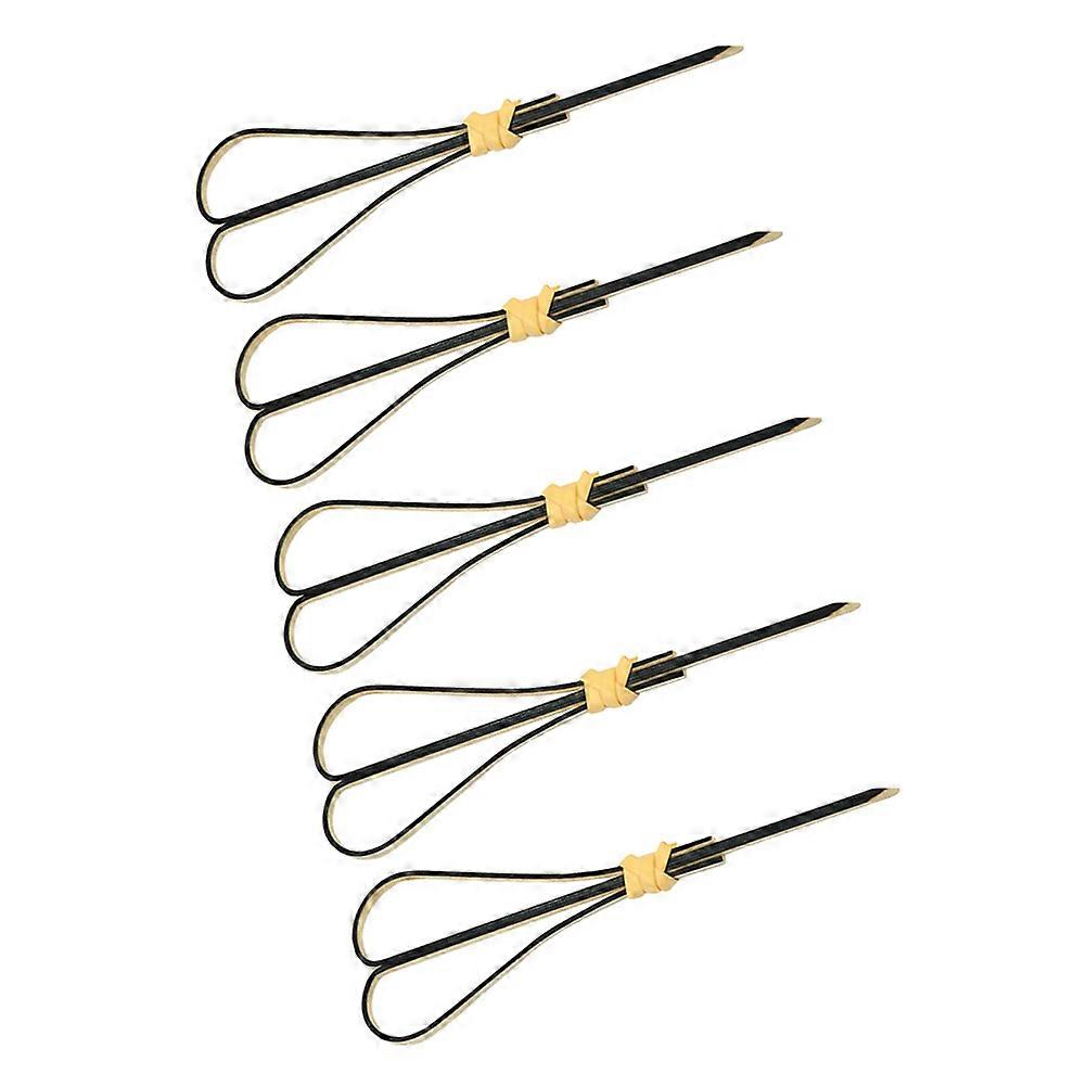 Creative Chicken Cocktail Picks Bamboo Scissors Shaped for Eating Use 50Pcs